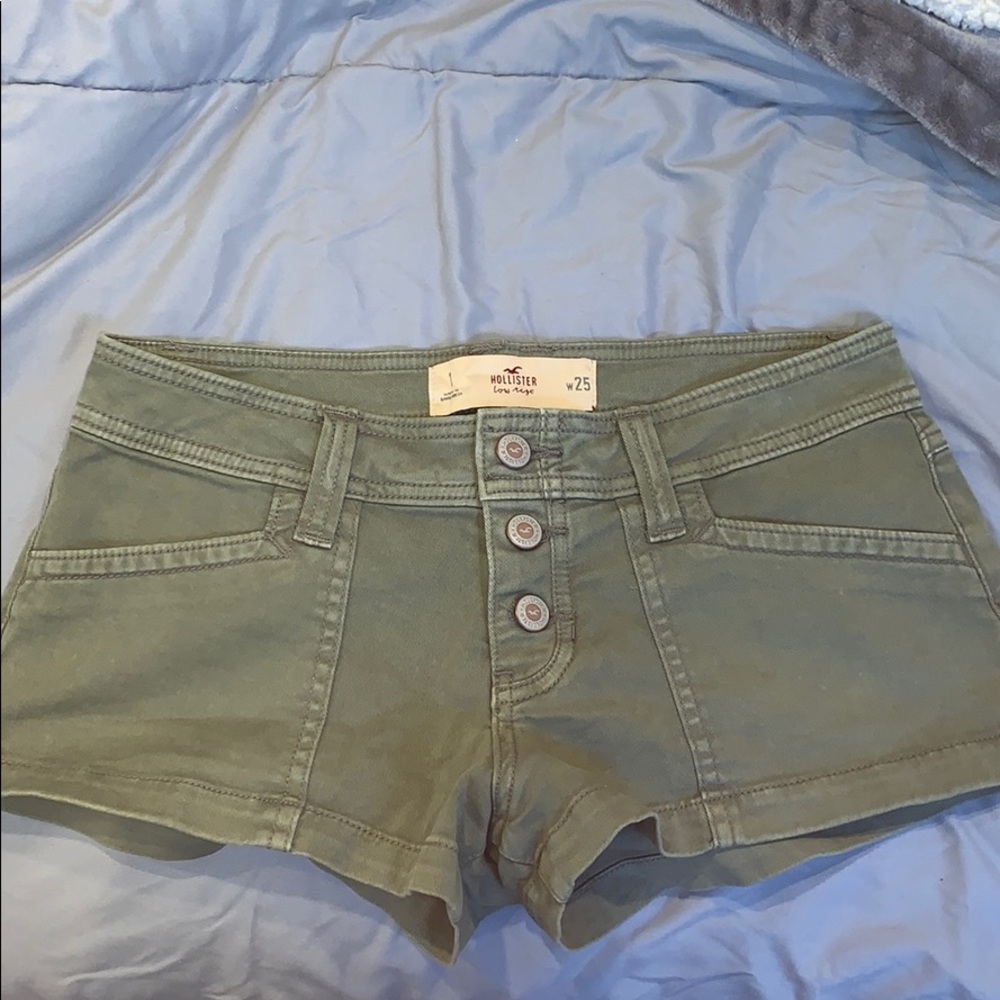 army green hollister shorts